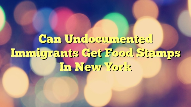 Can Undocumented Immigrants Get Food Stamps In New York