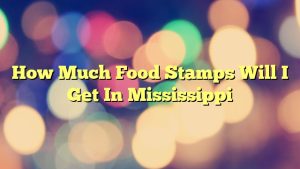 How Much Food Stamps Will I Get In Mississippi