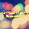 Usa Government Grants For Generators