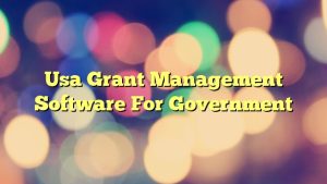 Usa Grant Management Software For Government
